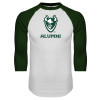 Thumbnail image for  White/Dark Green Raglan Baseball T Shirt