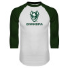 Thumbnail image for  White/Dark Green Raglan Baseball T Shirt
