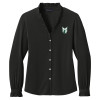 Thumbnail image for  Brooks Brothers Womens Black Long Sleeve Ruffle Collar Blouse