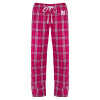 Thumbnail image for  Womens Dark Fuchsia/White Flannel Pajama Pant