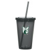 Thumbnail image for  Madison Double Wall Charcoal Tumbler w/Straw 16oz