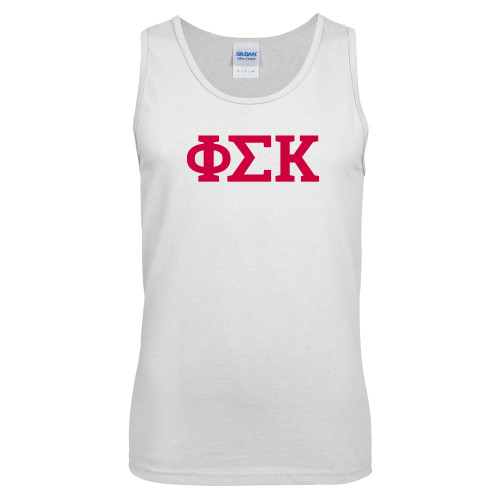 White Tank Top-Greek Letters