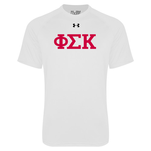 Under Armour White Tech Tee-Greek Letters