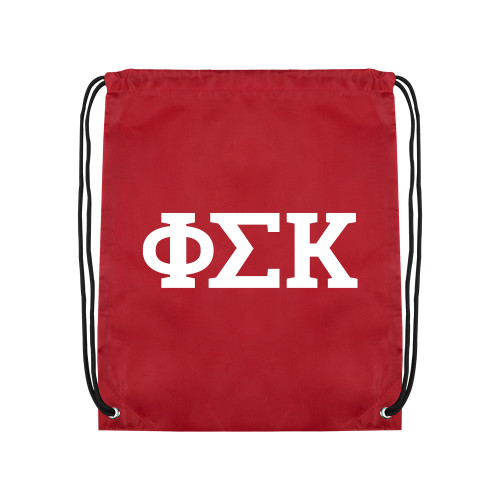  Cardinal Drawstring Backpack - Greek Letters