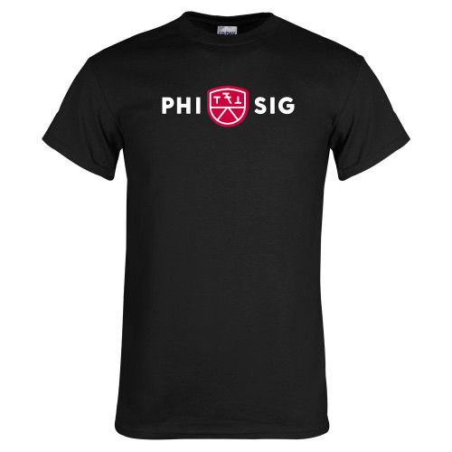 Black T Shirt-Phi Sig Wordmark
