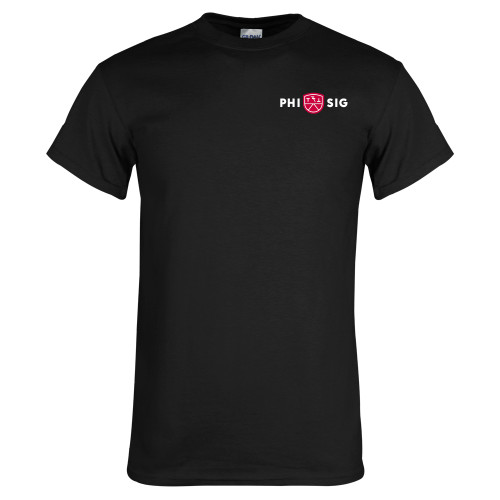 Black T Shirt-Phi Sig Wordmark