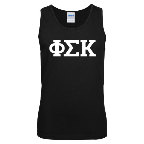 Black Tank Top-Greek Letters