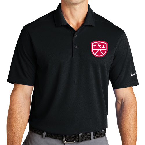 Nike Black Dri Fit Micro Pique 2.0 Polo-Primary Mark