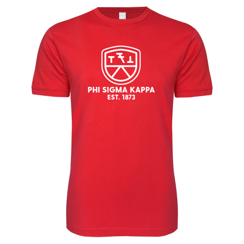  Next Level Red Softstyle T Shirt - Stacked Established