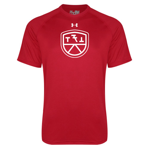 Under Armour Red Tech Tee-Primary Mark