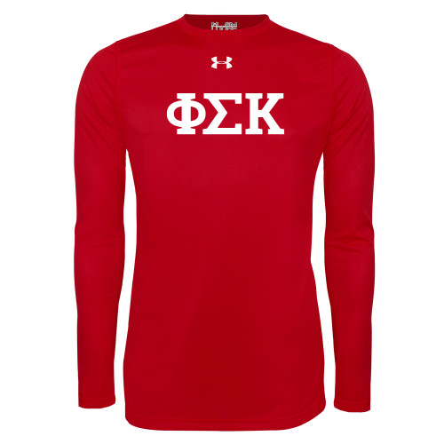 Under Armour Red Long Sleeve Tech Tee-Greek Letters