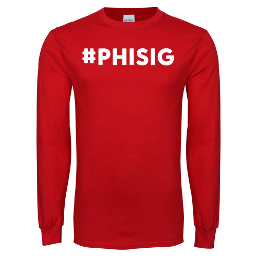 Red Long Sleeve T Shirt-PHISIG
