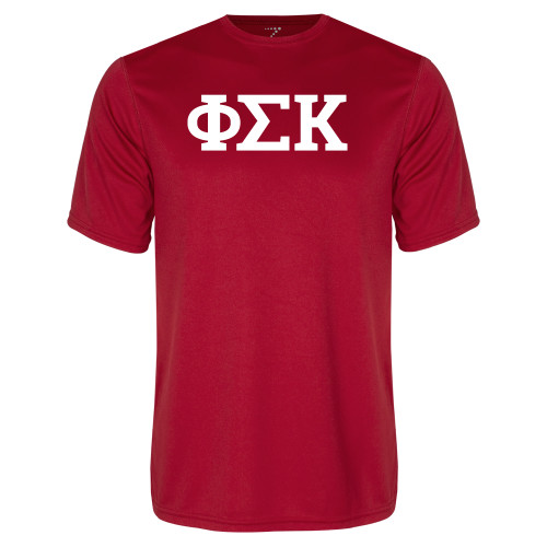 Red Performance Tee-Greek Letters
