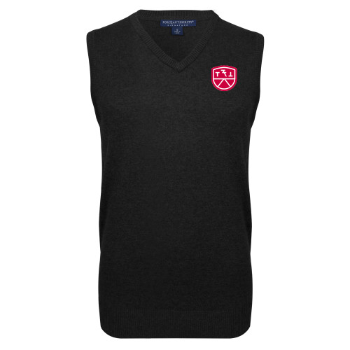 Black VNeck Sweater Vest-Primary Mark