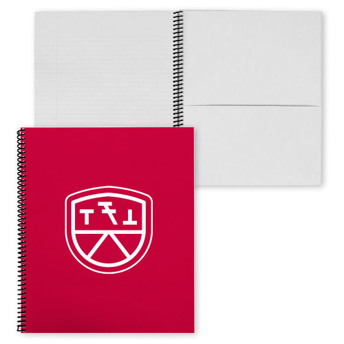 College Spiral Notebook w/Black Coil-Primary Mark