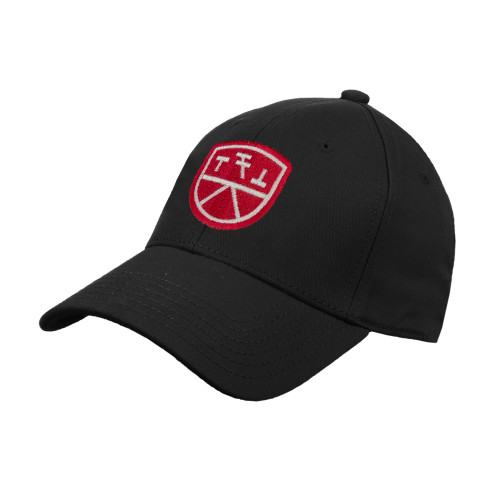 Black Structured Adjustable Pro Style Hat-Primary Mark