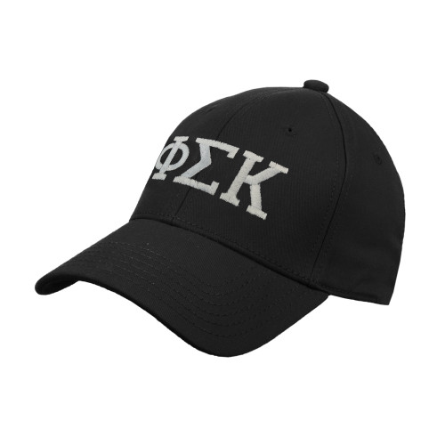 Black Structured Adjustable Pro Style Hat-Greek Letters