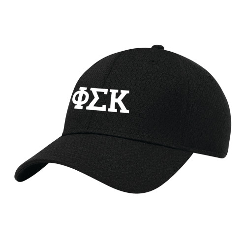 Callaway Performance Black Front Crest Hat-Greek Letters
