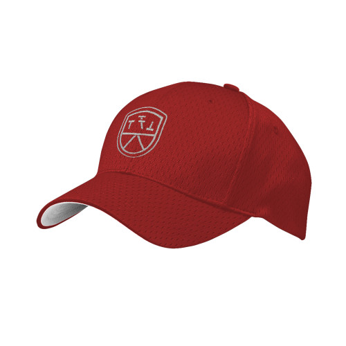 Red Pro Mesh Structured Hat-Primary Mark