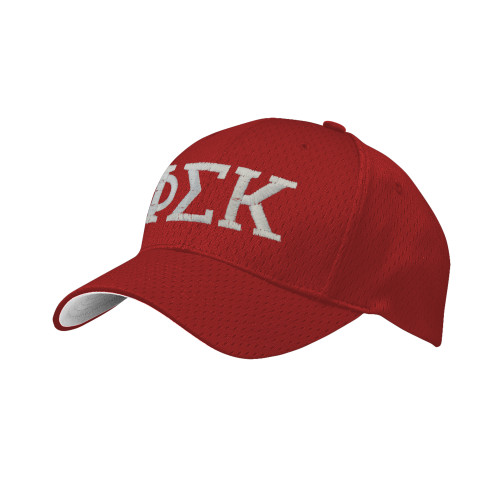 Red Pro Mesh Structured Hat-Greek Letters