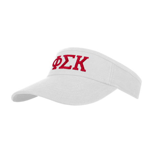 White Brushed Bull Denim Visor-Greek Letters