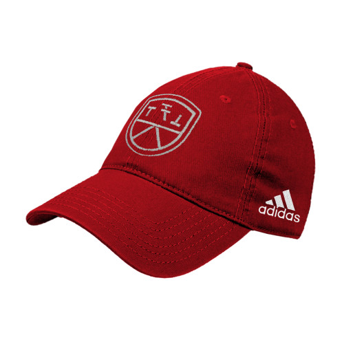 Adidas Red Adjustable Washed Slouch-Primary Mark