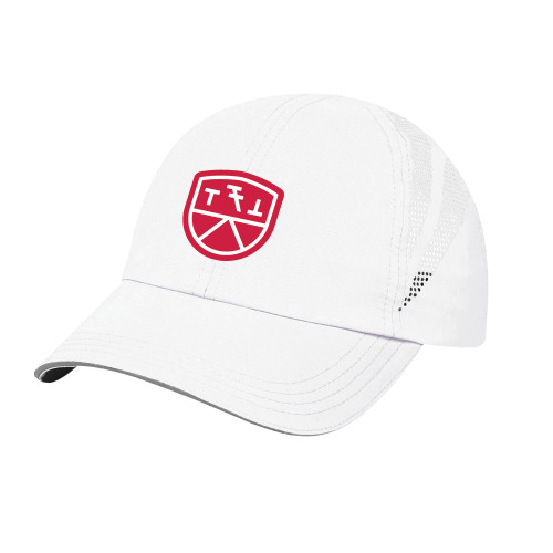 White Performance Cap-Primary Mark