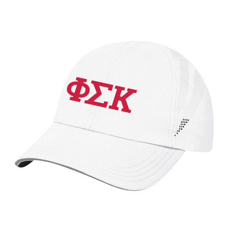 White Performance Cap-Greek Letters