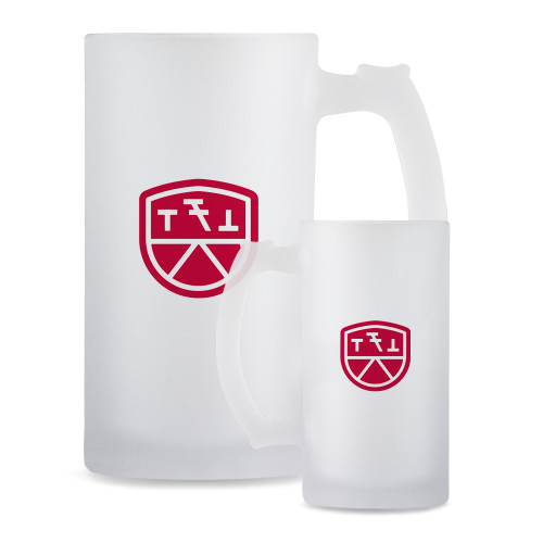 Full Color Decorative Frosted Glass Mug 16oz-Primary Mark