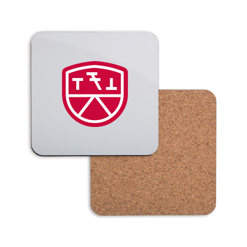 Hardboard Coaster w/Cork Backing-Primary Mark