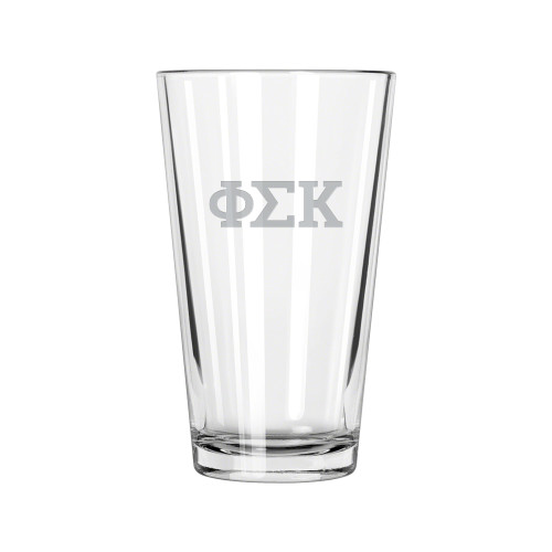 Libbey Glass 16oz-Greek Letters  Engraved
