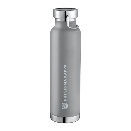 Thor Copper Vacuum Insulated Grey Bottle 22oz-Phi Sigma Kappa  Engraved