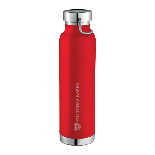 Thor Copper Vacuum Insulated Red Bottle 22oz-Phi Sigma Kappa  Engraved