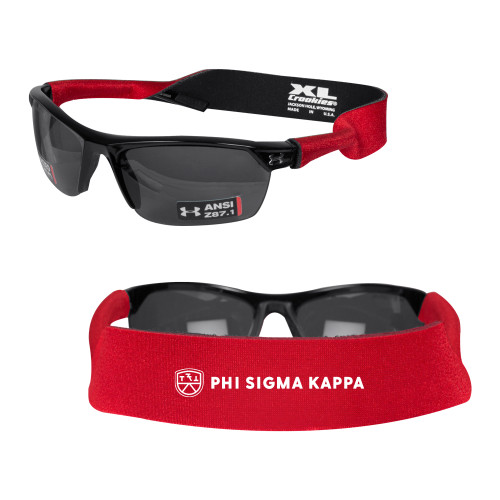  Croakies Red Wide Band Sunglasses Strap - Phi Sigma Kappa
