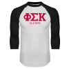 Thumbnail image for  White/Black Raglan Baseball T Shirt