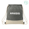 Thumbnail image for  Split Recycled Cotton Natural/Black Drawstring Bag
