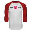 Thumbnail image for  White/Red Raglan Baseball T Shirt