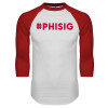 Thumbnail image for  White/Red Raglan Baseball T Shirt