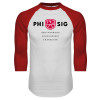 Thumbnail image for  White/Red Raglan Baseball T Shirt