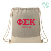 Thumbnail image for  Split Recycled Cotton Grey/Natural Drawstring Bag