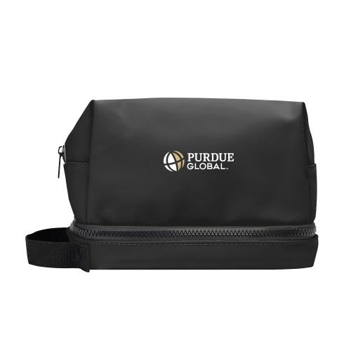  Black Toiletry Bag - Purdue Global Primary Mark - Horizontal