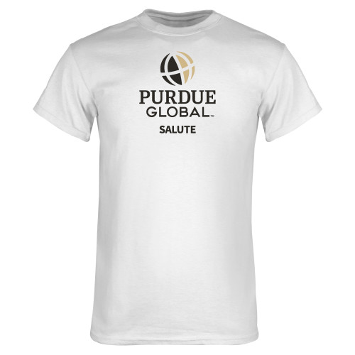  White T Shirt - Purdue Global - SALUTE