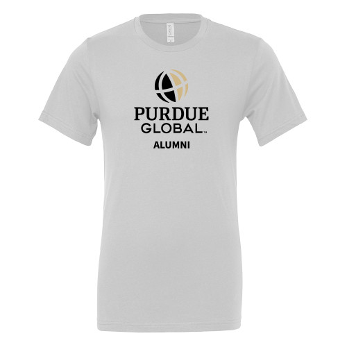  Bella + Canvas White Jersey Cotton T Shirt - Purdue Global Alumni Vertical