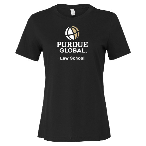  Bella + Canvas Womens Black Relaxed Cotton T Shirt - Purdue Global - Law School