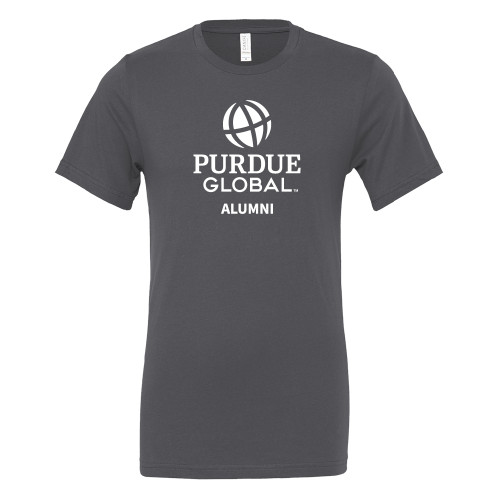  Bella + Canvas Asphalt Jersey Cotton T Shirt - Purdue Global Alumni Vertical
