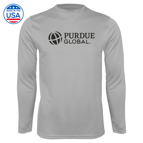  Platinum Performance Long Sleeve Shirt - Purdue Global Primary Mark - Horizontal