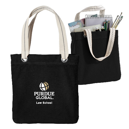  Allie Black Canvas Tote - Purdue Global - Law School