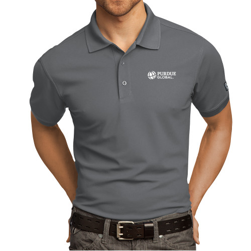  OGIO Rogue Grey Caliber 2.0 Polo - Purdue Global Primary Mark - Horizontal