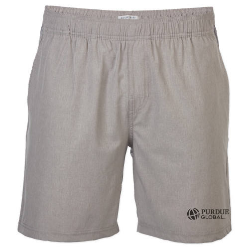  Boxercraft Light Grey Riptide Hybrid Short - Purdue Global Primary Mark - Horizontal