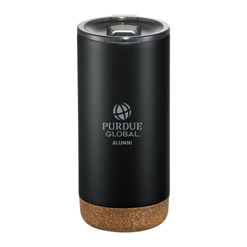  Valhalla Vacuum Insulated Black Tumbler 16oz - Purdue Global Alumni - Vertical Engraved